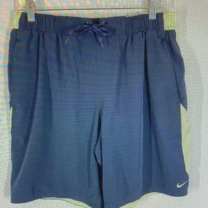 Nike Contend 2.0 9” Volley Brief Lined Swim Trunks Men’s Large Gray Green Beach